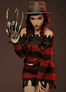 Womens Halloween Miss Freddy Krueger Costume Horror hallowee