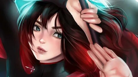 Обои Rwby, аниме, Блейк белладонна, Долго Ян Сяо, кожа - кар