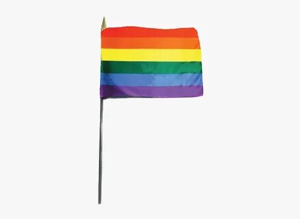 Rainbow Flag On A Stick - Pride Flag On Pole , Free Transpar