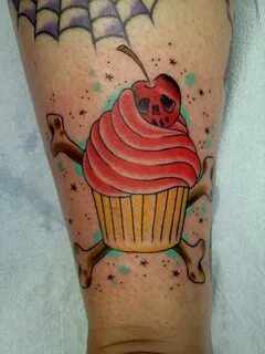 Cherry skull cupcake tattoo Cupcake tattoos, Skull cupcakes,