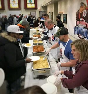 Happy Thanksmas! , Ryne Sandberg and coaches serve dinner to