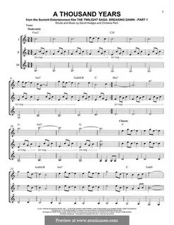 a thousand years piano notes - Besko