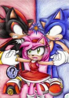 shadamy vs sonamy - Google Search Shadow and amy, Sonic and 