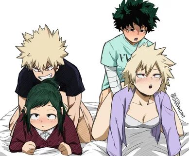 Inko, Izuku, Mitsuki and Katsuki - Shoganight - My Hero Acad