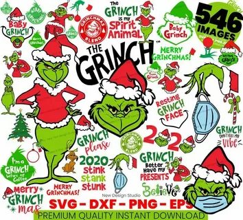 Christmas svg bundle grinch svg grinch face svg grinch Etsy 