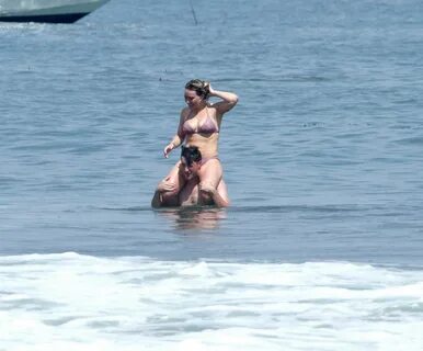 hilary duff in bikini with ely sandvik on a weekend getaway 