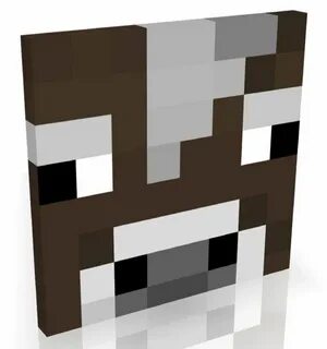 Minecraft Cow Face On Canvas Cow face, Cow, Etsy