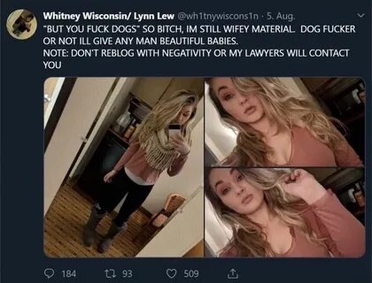 Whitney Wisconsin/ Lynn Lew @whitnywisconsin "BUT YOU FUCK D