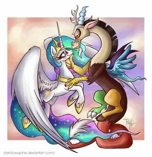 Discord and Celestia Discord, Deviantart, My little pony