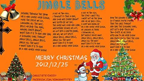 JINGLE BELLS (XMAS SONG) LYRICS (PHOTO) - ONE OF A BLOG