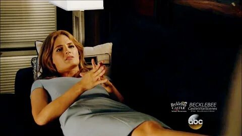 Castle 8x04 "What Lies Beneath" Beckett Resting in Couch & T