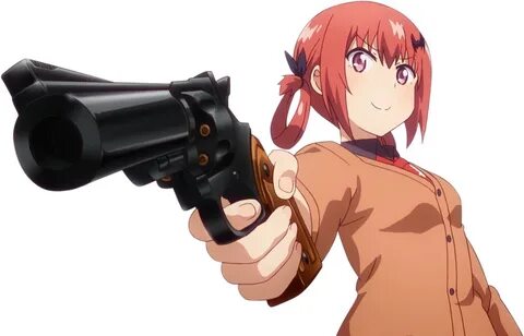 guy with gun png - Satania With A Gun , Png Download - Good 