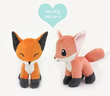 Plush sewing pattern PDF Fox stuffed animal with video Etsy