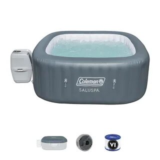 Coleman SaluSpa Portable Inflatable Outdoor AirJet Square Ho