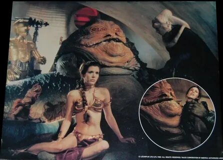 Vintage Jabba the Hutt and Slave Leia Poster by Sales Corpor