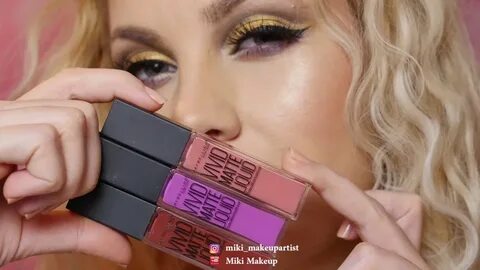 Maybelline Vivid Matte Liquid Lipstick Swatches - YouTube