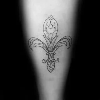 70 Fleur De Lis Tattoo Designs For Men - Stylized Lily Ink I