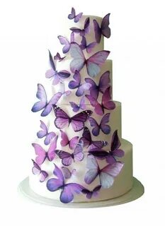 Wedding Cake Topper - Edible Butterfly Winter WEDDING DECORA