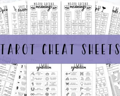 Tarot Cheat Sheet Tarot Card Meanings Learn Tarot Etsy UK Ta