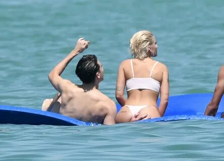 Halsey In a white bikini as she relaxes with Josie Canseco o