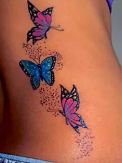 tatuagem feminina delicada costela borboleta Tatuagem de bor
