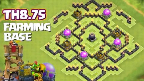 Town Hall 8.75 Farming Base Dec 2016 ft. Bomb Tower - TH9 Wi