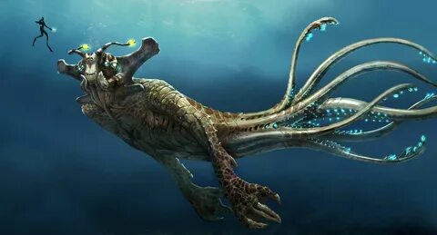 Drawn Grain Sea Creature Subnautica Sea Emperor Leviathan Hd