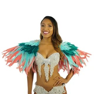 Tropical Muse Feather Costume Epaulet for Carnival & Samba E