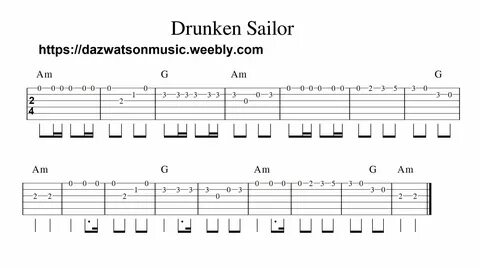 drunken sailor easy guitar tab Guitar tabs, Guitar tabs for 