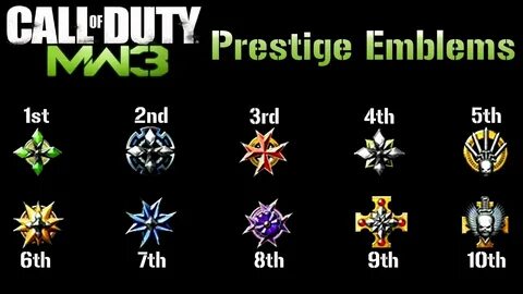 Call of Duty Modern Warfare 3 - Prestige Emblems - YouTube