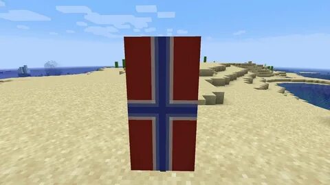 How to make the Norwegian flag in Minecraft - YouTube