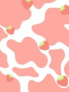 Strawberry cow Cow print wallpaper, Cow wallpaper, Cute past