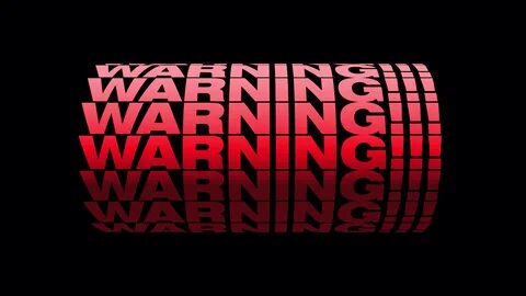 warning' Text Animation with Alpha Channel 2020182 Stock Video at Vecteezy