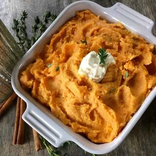 Creamy Mashed Sweet Potatoes with Fresh Thyme