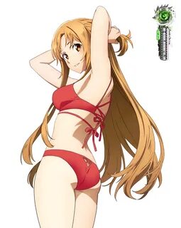Sword Art Online:Asuna Yuuki Sexy Red Sport Bikini HD Render