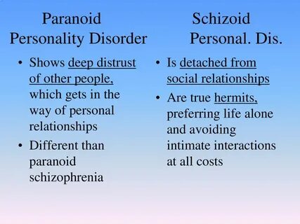 Dissociative, Schizophrenia, and Personality Disorders - ppt