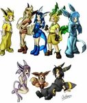 Eevee evolutions anime Pokemon fan art, Eevee, Pokemon