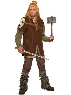 Adult Nordic Viking Helmet With Horns Braids Barbarian Warrior Costume Acce...