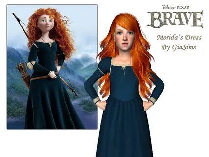The Sims Resource - Merida Inspired Dress from Brave