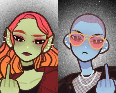 Mel 🐝 oh for 🦊 sake! Twitterissä: "Gamora and Nebula, both g