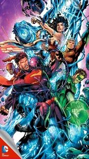 Justice League iPhone wallpaper comics Superhéroes dc, Arte 