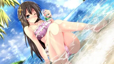 beach bikini cameltoe clouds drink game cg kuraki ena long h