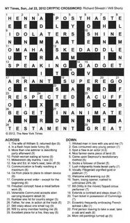 The New York Times Crossword in Gothic: 07.22.12 - Obscurity