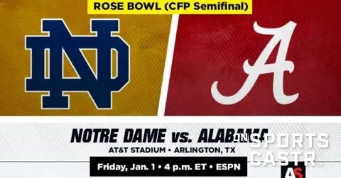 SportsCastr * Notre Dame vs Alabama Rose Bowl Second Half