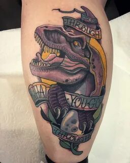 Traditional Dinosaur Tattoo - Tattoos Concept