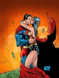 Superman Wonder woman - Kiss by BIG-D-ARTiZ on deviantART Su