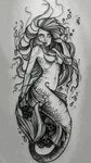 Pin by Арина Шаяхметова on Sketching Mermaid tattoos, Mermai