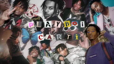 collage of playboi carti hd music Wallpaper.