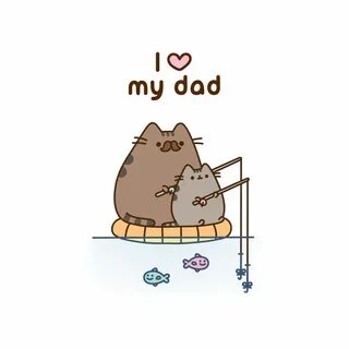 Pusheen Love My Dad card - MeowCo Pusheen cat, Pusheen cute,