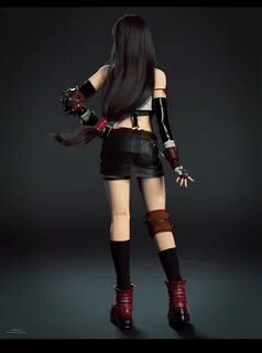 Safebooru - 3d absurdres black hair black skirt final fantas